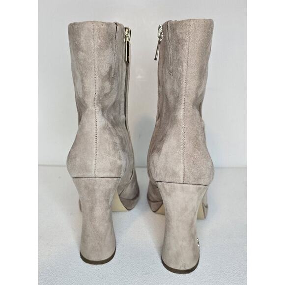SAM EDELMAN JAYE PLATFORM ANKLE BOOTS HEELS TAUPE SUEDE WOMEN'S SZ 7. 5 B - Picture 7 of 11